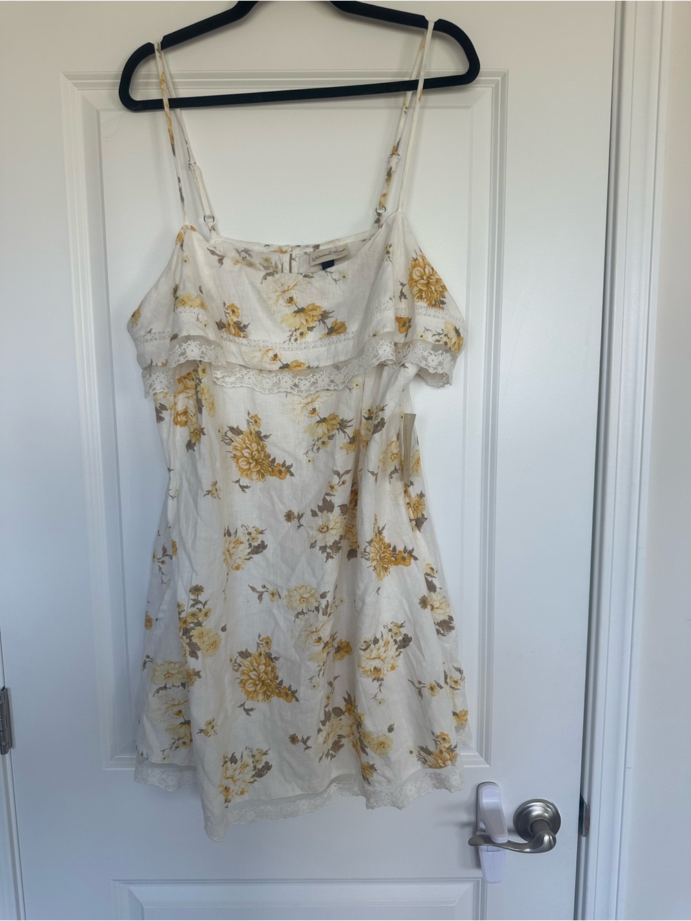 Universal Thread Yellow Floral Sundress on Cream